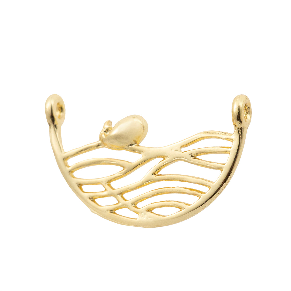 Dije Ballena en el Mar 24x15mm Dorado