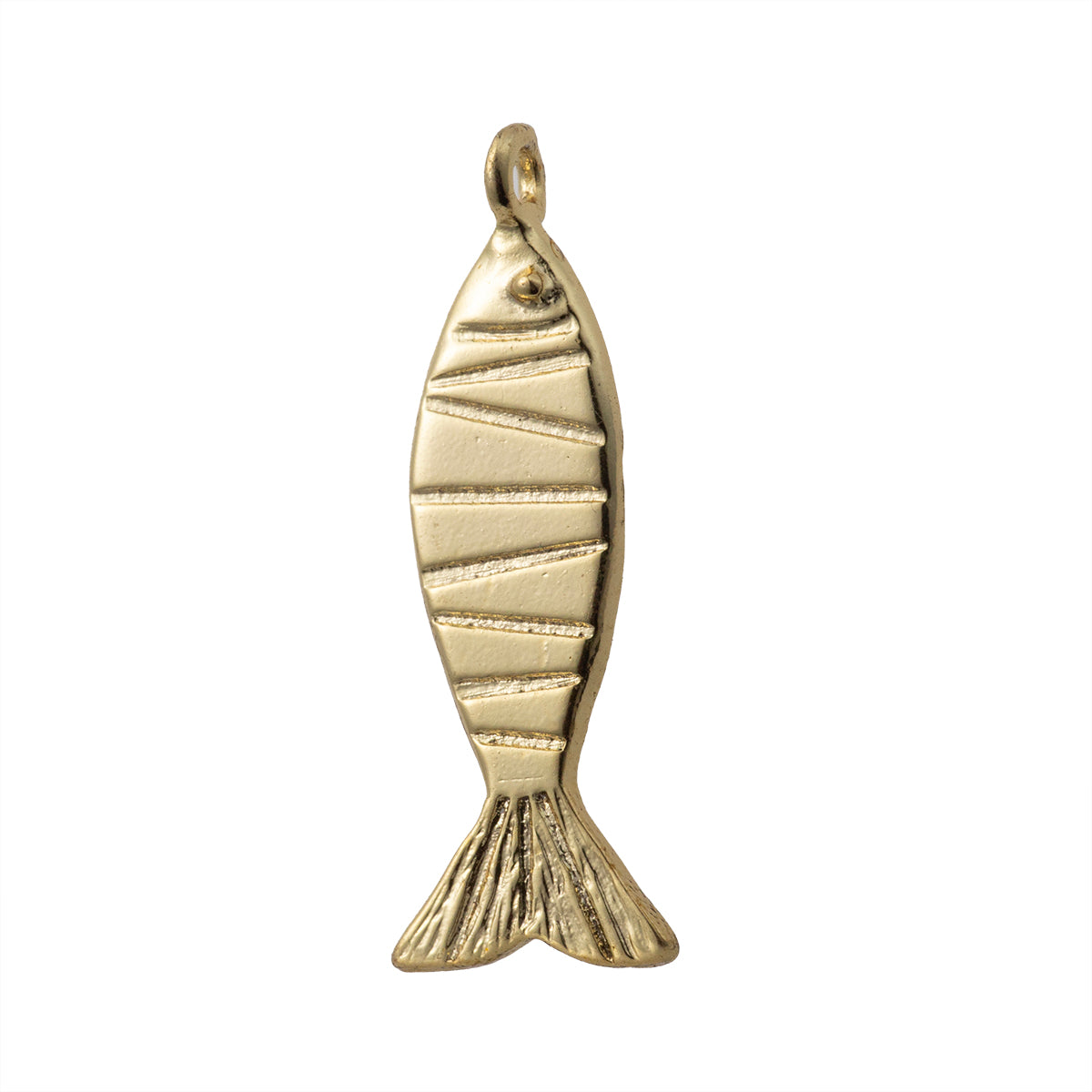 Dije Pez con Textura 30.5x9mm Dorado