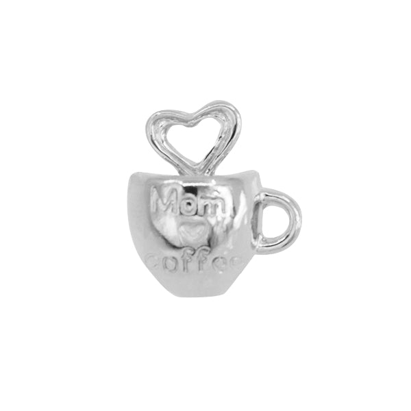 Dije Chapa Taza Mama 17.80x15.85mm Niquelado