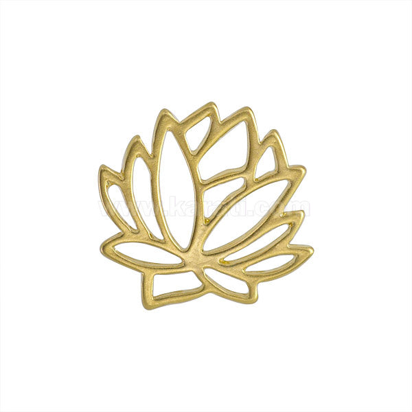 Dije Chapa Naturaleza Flor 25x28mm Dorado