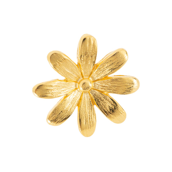 Dije Chapa Flor Margarita 25x26mm Dorado