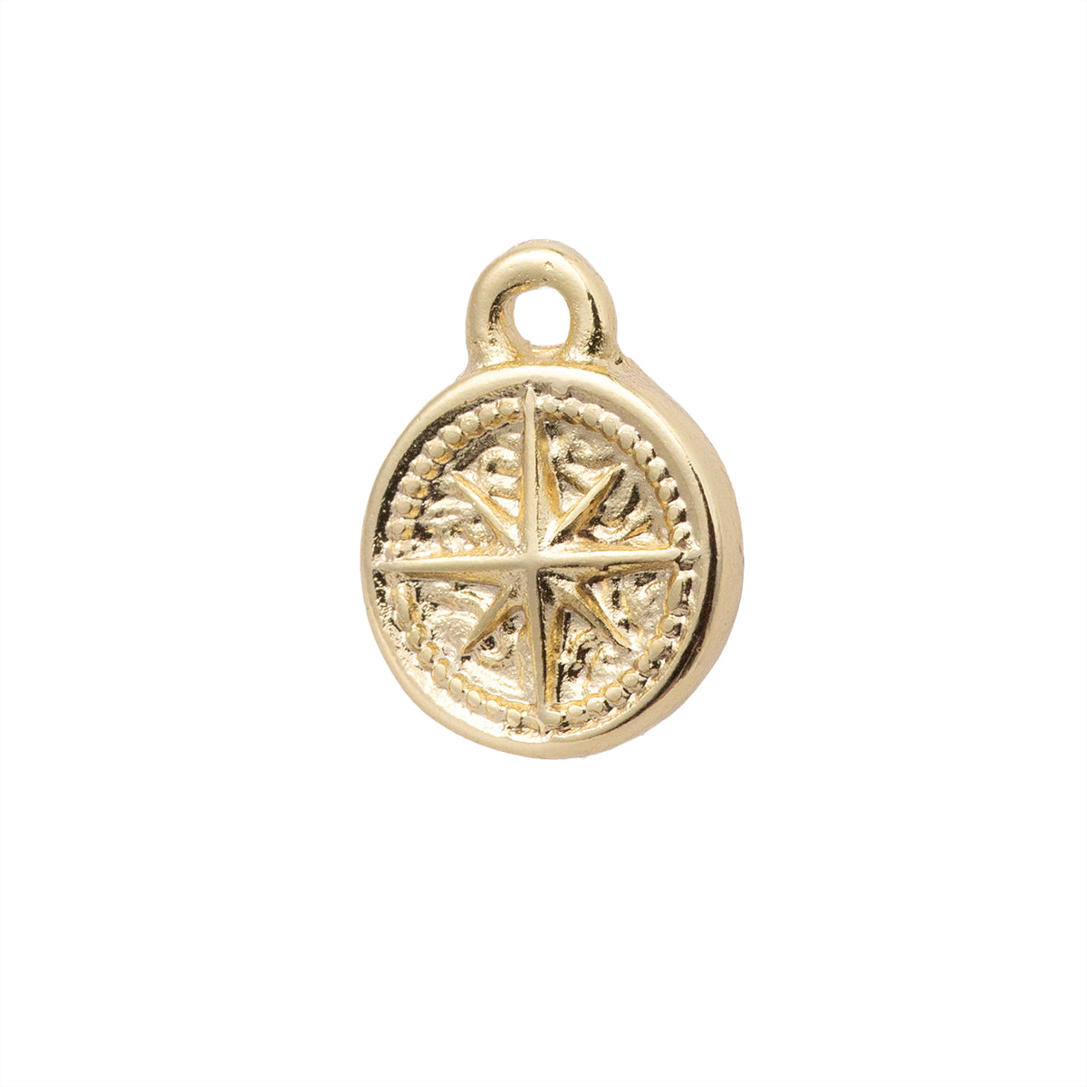 Dije Brújula 12x9.3mm Dorado