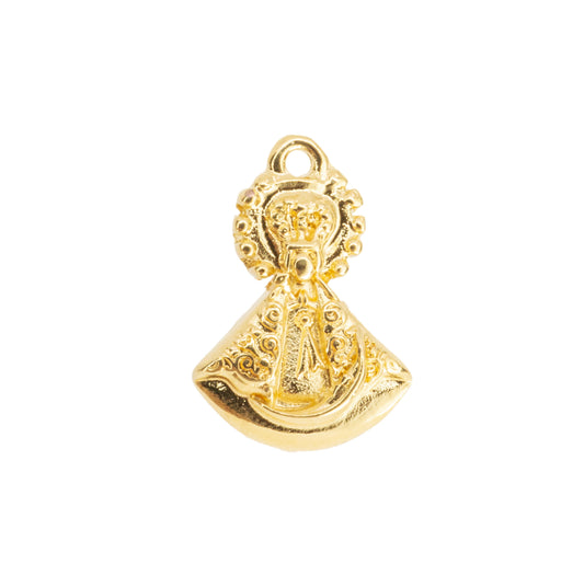 Dije Chapa Virgen San Juan de los Lagos 21x14.5mm Dorado