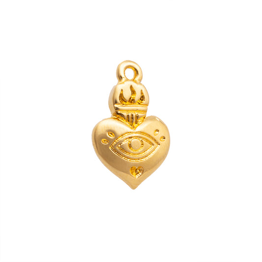 Dije Chapa Sagrado Corazon 18x11.3mm Dorado