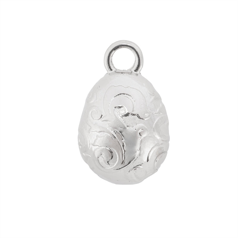 Dije Huevo de Pascua 19x12mm Niquel