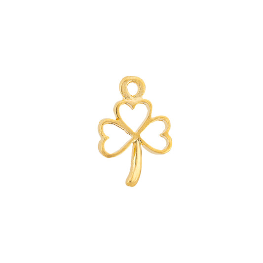 Dije Chapa Suerte Trébol Calado 17x11.5mm Dorado