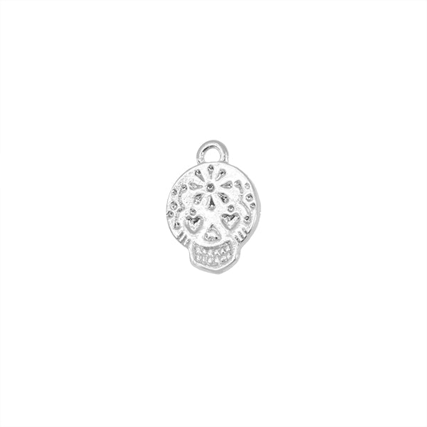 Dije Chapa Calavera 16x11mm Níquel