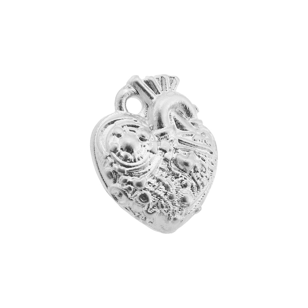 Dije Corazon Steam Punk 16x13mm Niquel