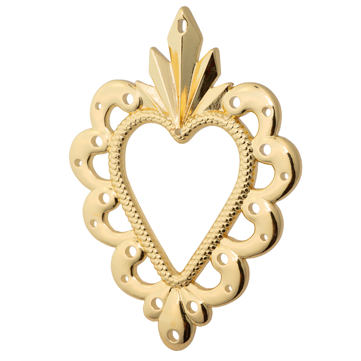 Dije Corazón Milagrito 73x53mm Dorado