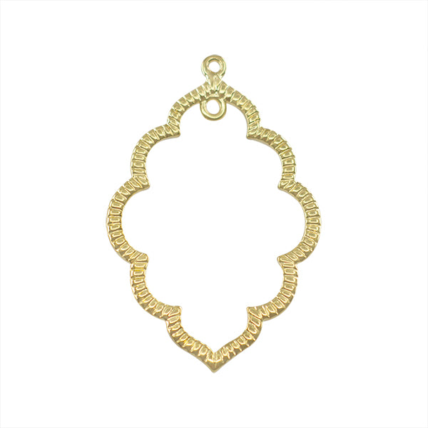 Dije Chapa Calado 46.5x31.5mm Dorado Brillante