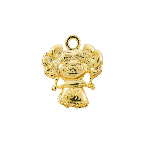 Dije Chapa Muñeca Lele 17x15mm Dorado