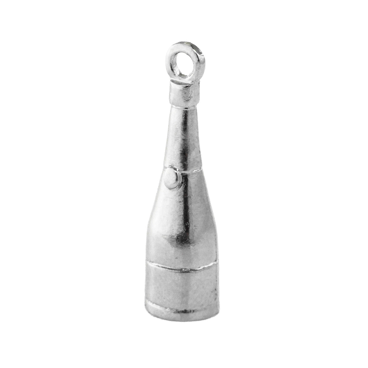 Dije Botella de Vino 23.4x6.5mm Niquel