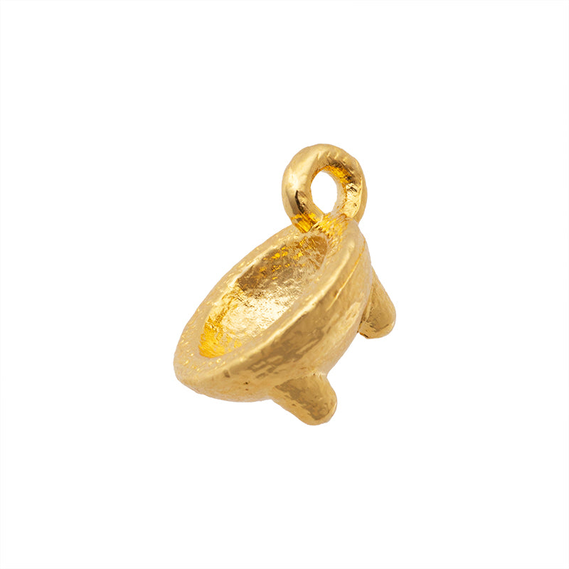 Dije Chapa Molcajete 12.5x12mm Dorado