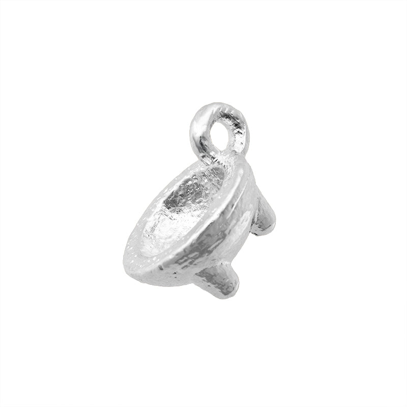 Dije Chapa Molcajete 12.5x12mm Niquel