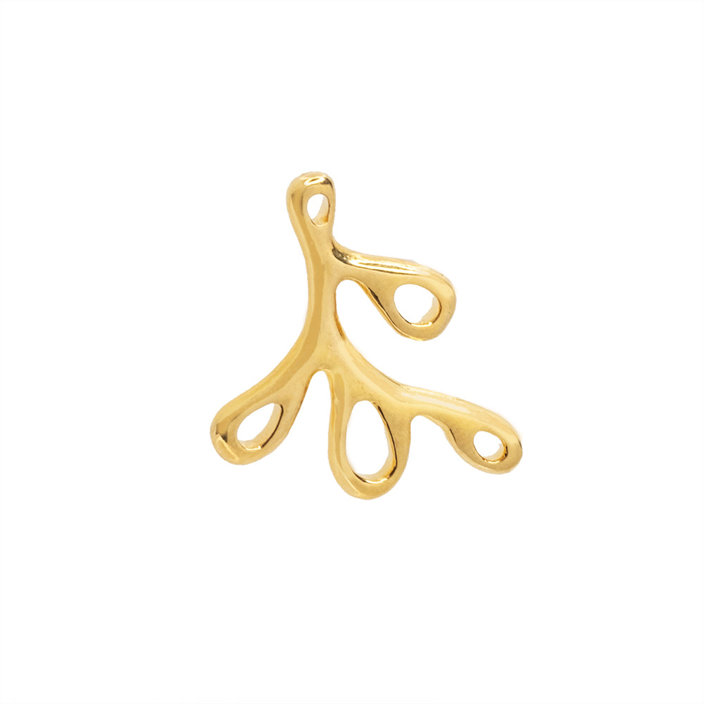 Dije Chapa Coral 27x20mm Dorado