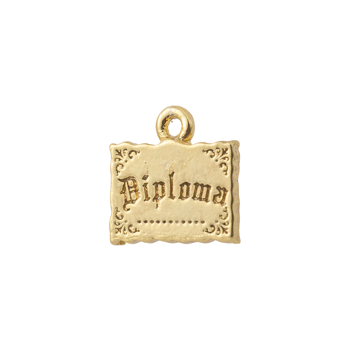 Dije Diploma 11.8x12mm Dorado