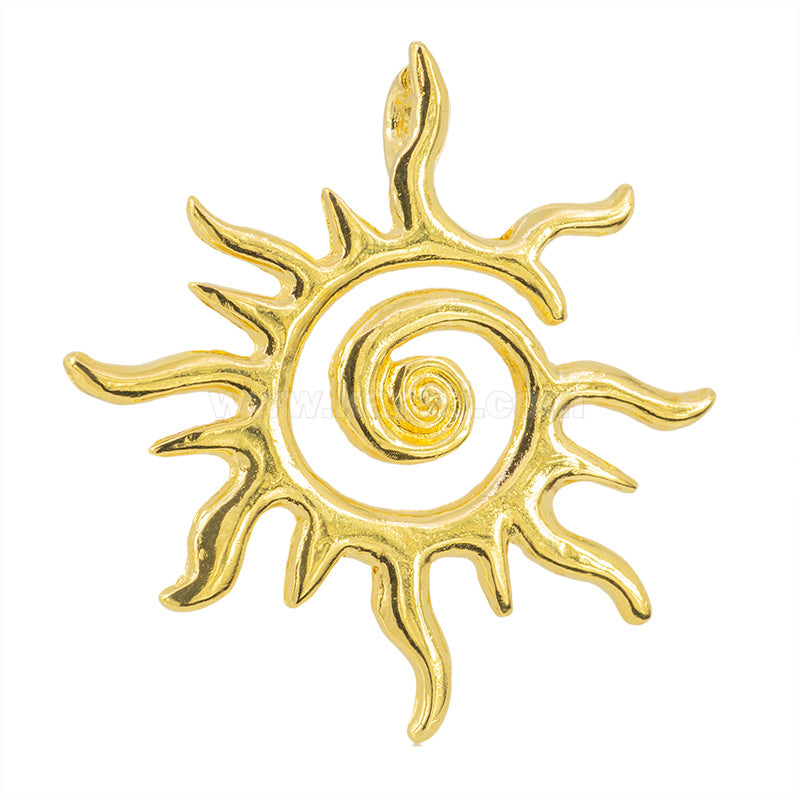 Dije Sol 47.5x47.6mm Dorado Brillante