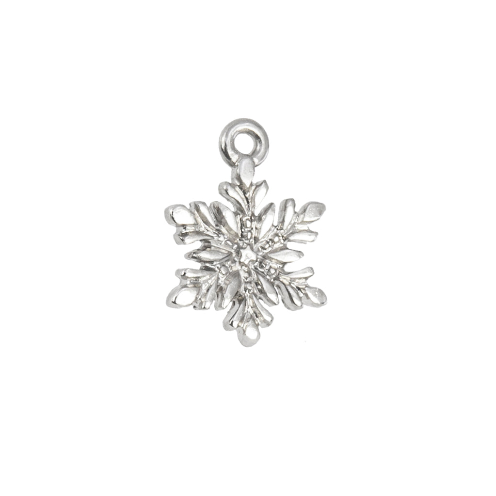 Dije Chapa Copo Nieve 19x14mm Níquel