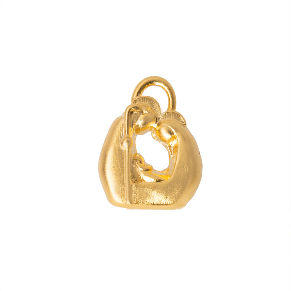 Dije Nacimiento 17x13mm Dorado Satinado
