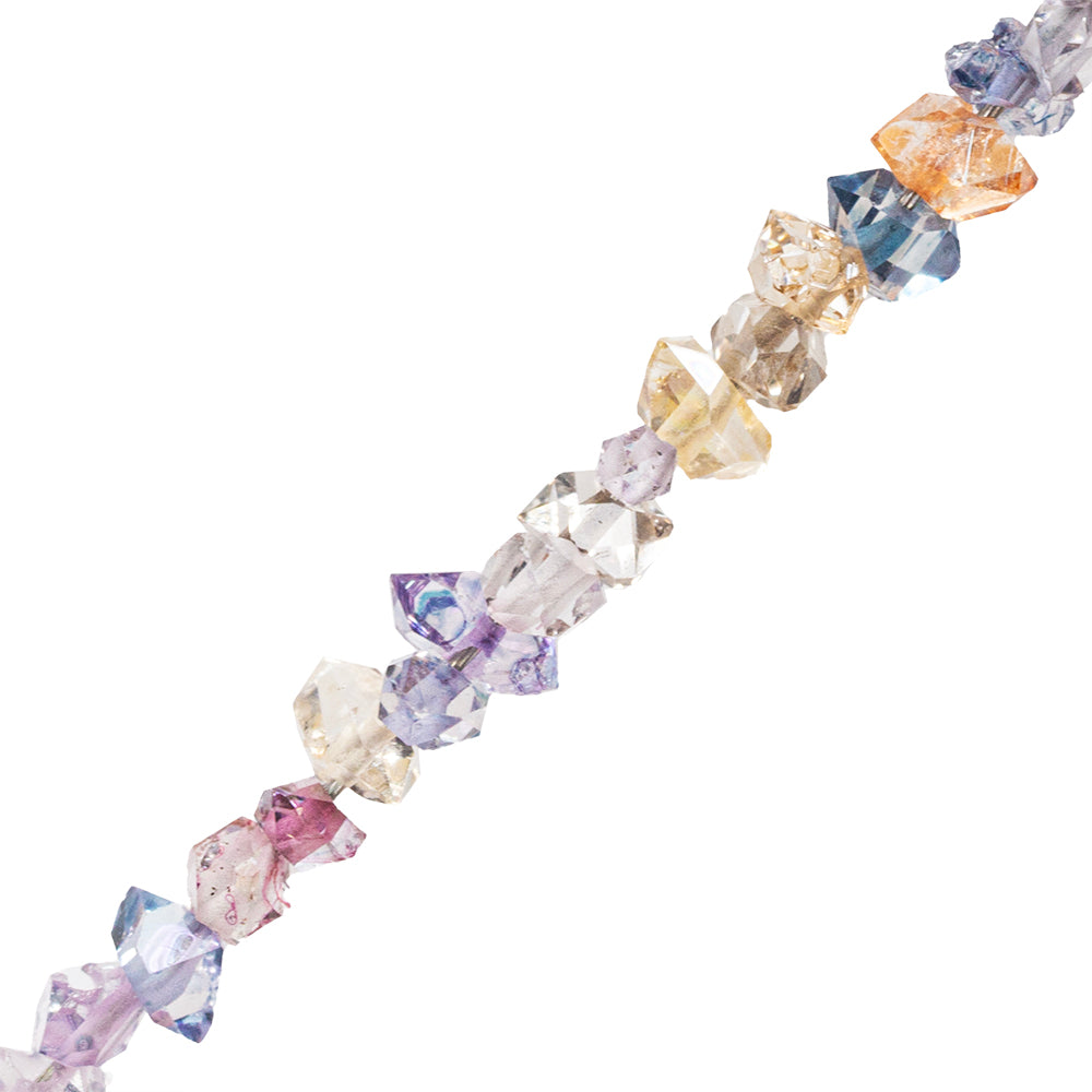 Diamante Herkimer Facetado 1.5-2x2-2.5mm Multicolor