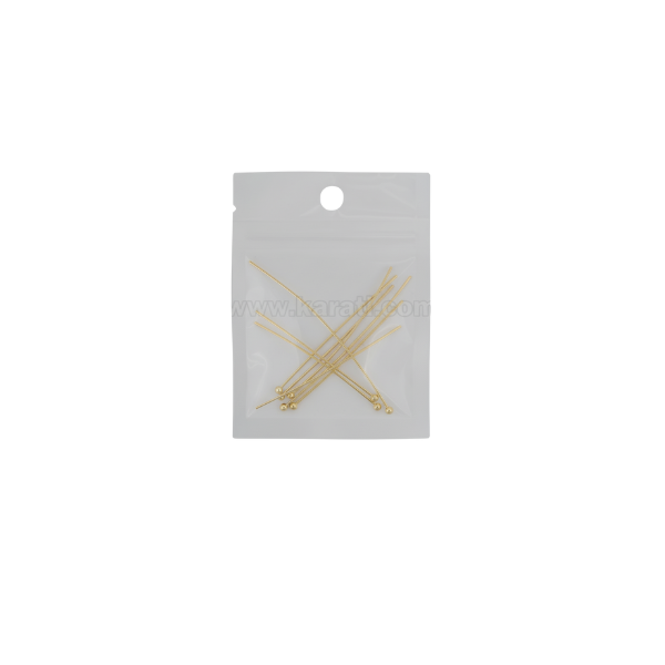 Alfiler Cabeza Redonda 50x.65mm Dorado 3