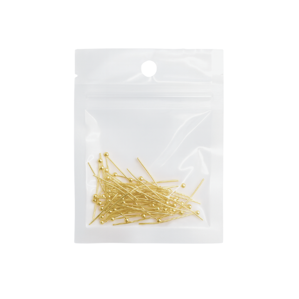 Alfiler Cabeza Redonda 25x.5mm Dorado 3