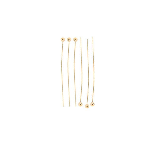 Alfiler Cabeza Redonda 30x.5mm Dorado