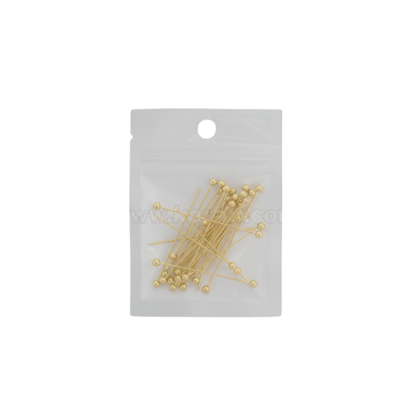 Alfiler Cabeza Redonda 30x.5mm Dorado 3