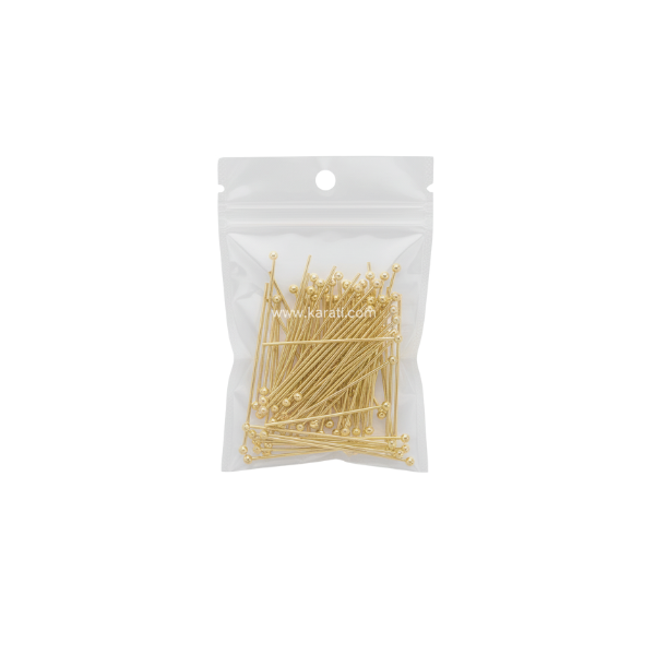 Alfiler Cabeza Redonda 30x.6mm Dorado 3