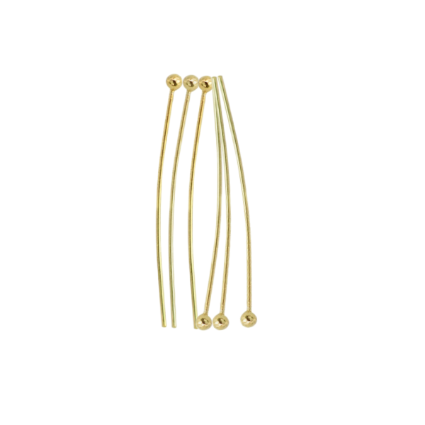 Alfiler Cabeza Redonda 25x.5mm Dorado