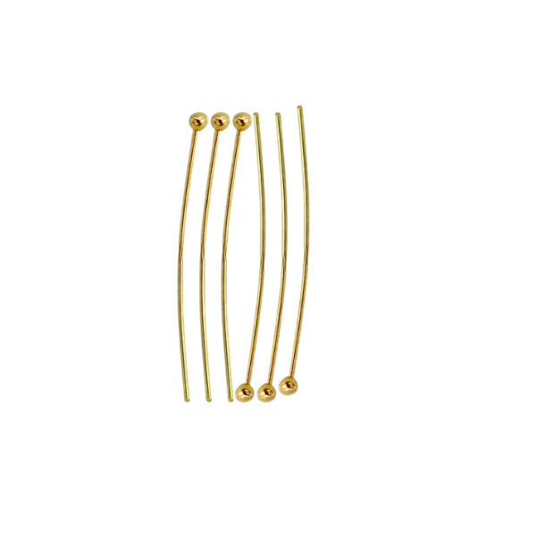Alfiler Cabeza Redonda 35x.6mm Dorado
