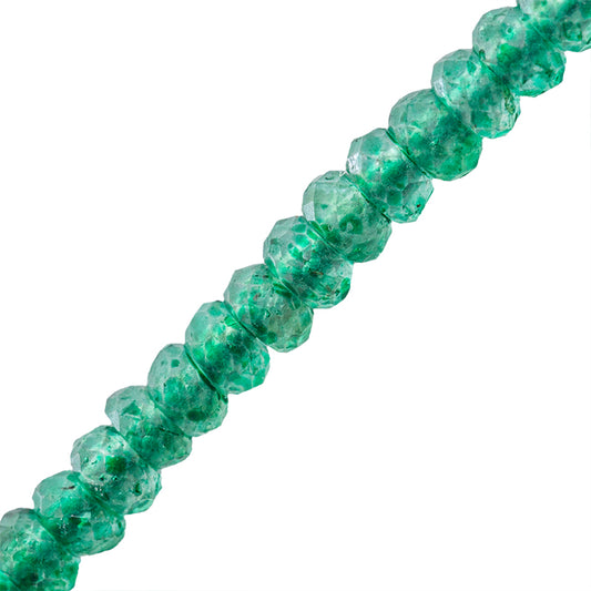 Esmeralda Rondela Facetada 1x2mm Verde
