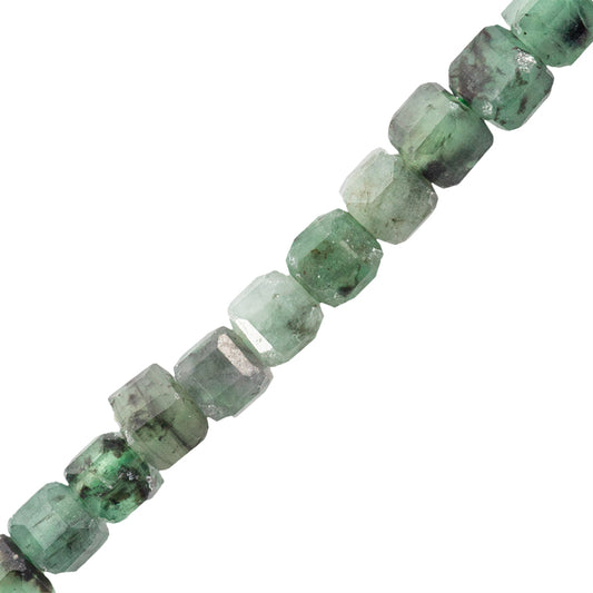 Esmeralda Cubo Facetado 2mm Verde