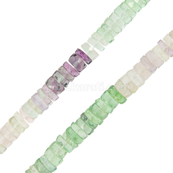 Fluorita Moneda Facetada 1.9x5.9mm Multicolor