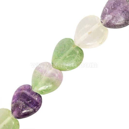 Fluorita Corazon 12mm Multicolor