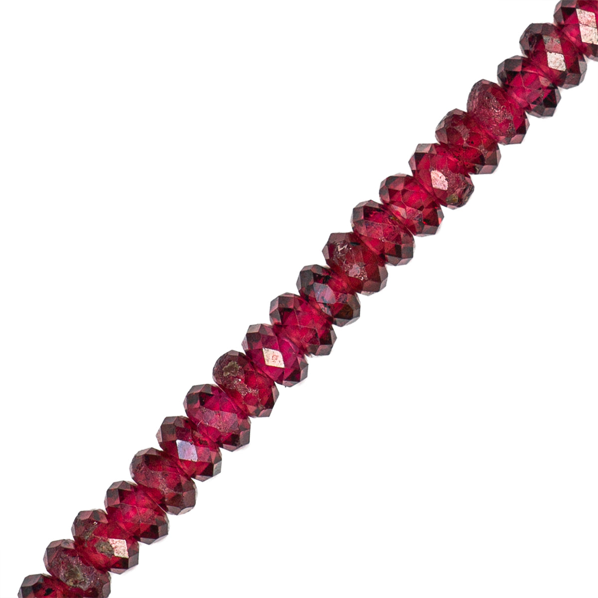 Granate Róndela Facetada 1.5x3mm Rojo