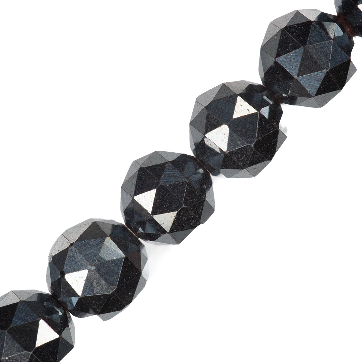 Hematita Esfera Facetada 6mm Gris