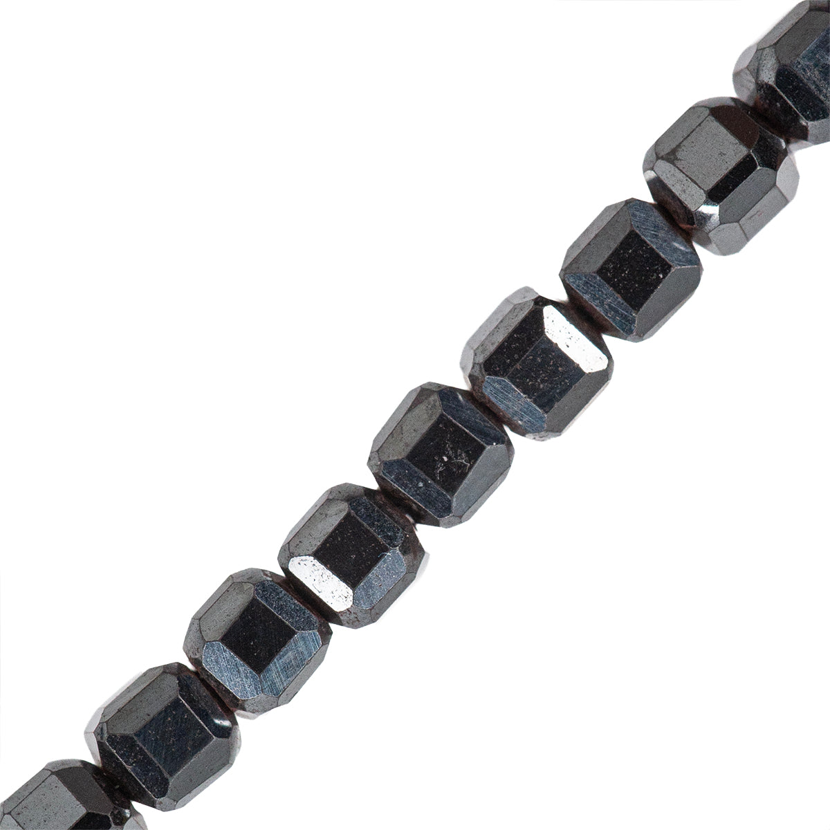 Hematita Cubo Facetado 2.5mm Gris