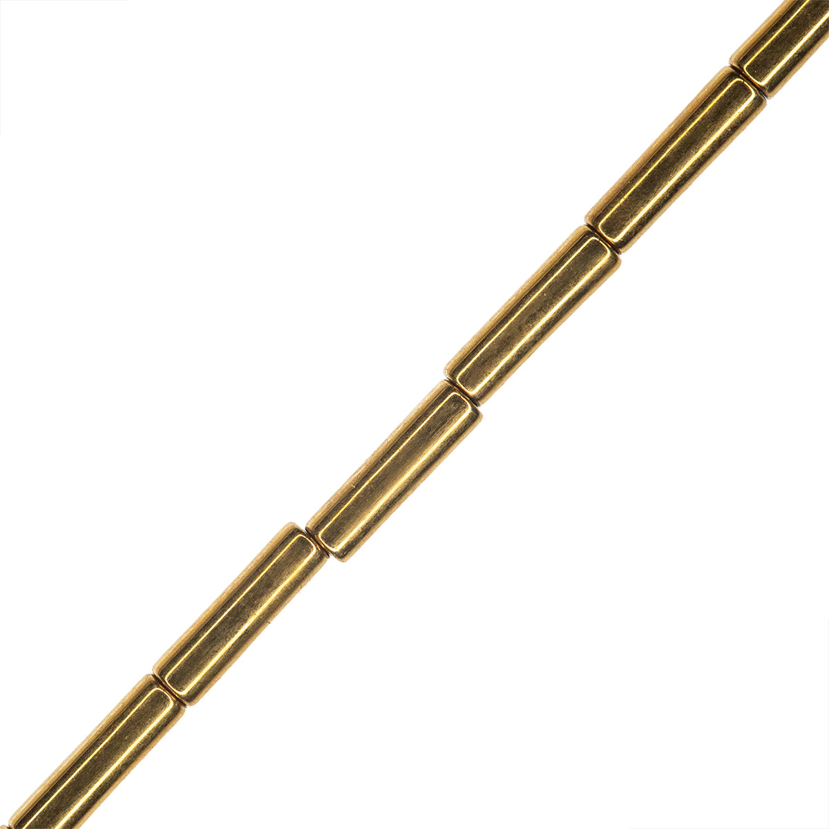 Hematita Cilindro 6x1.5mm Dorado