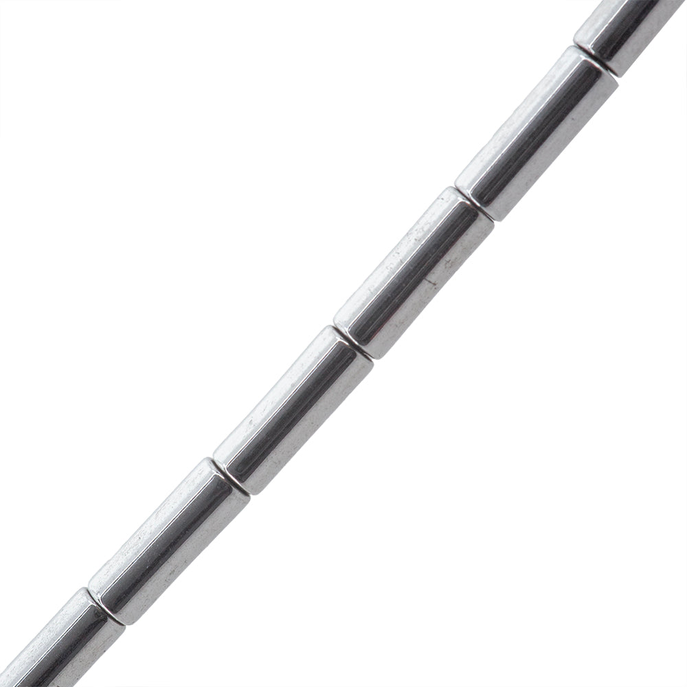 Hematita Cilindro 6x2mm Plateado