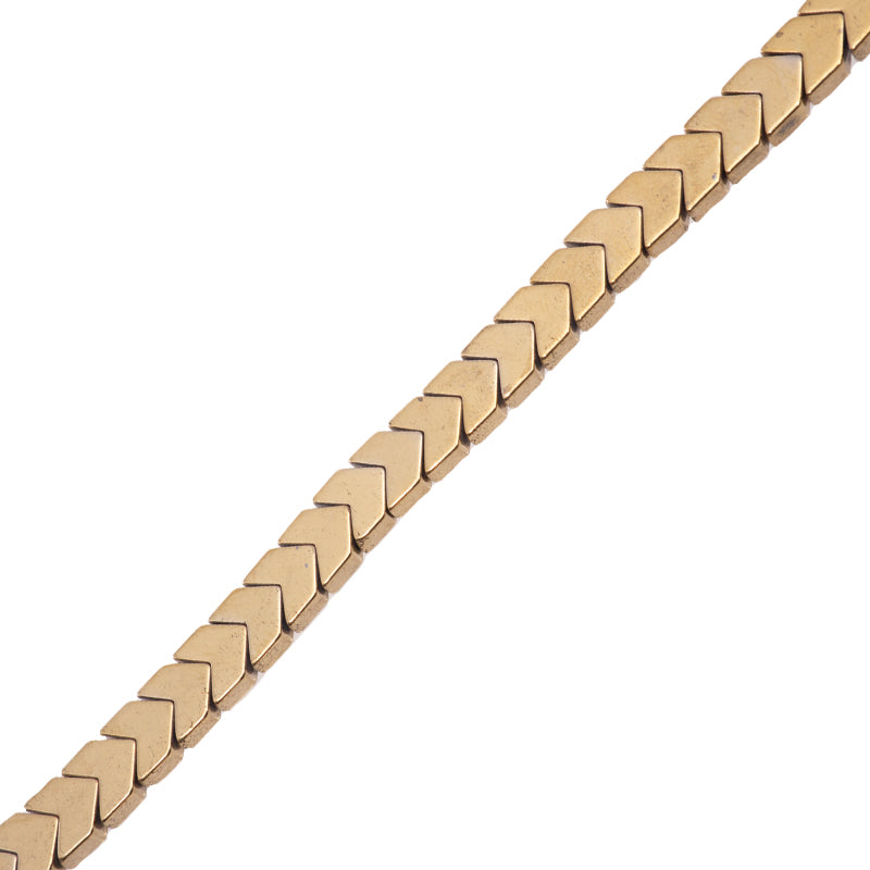 Hematita Espiga 6x6mm Dorado