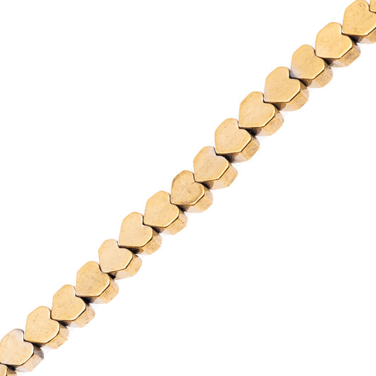 Hematita Corazón 3x3mm Dorado
