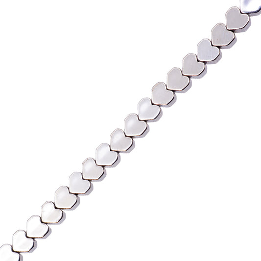 Hematita Corazón 3x3mm Plateado