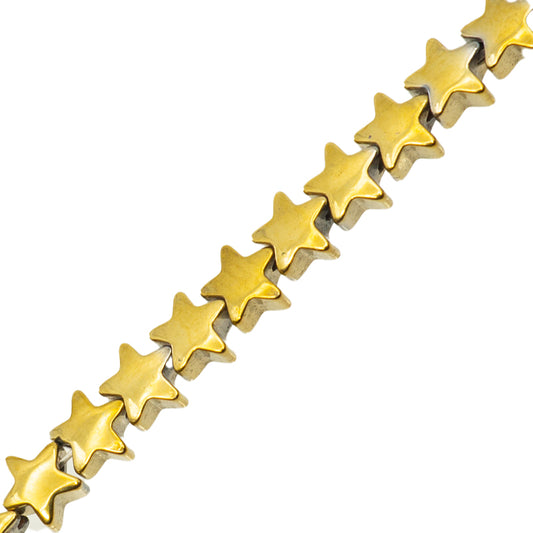 Hematita Estrella 4x4mm Dorado