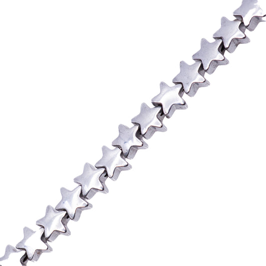 Hematita Estrella 4x4mm Plateada