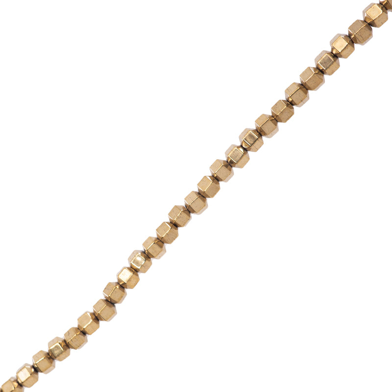 Hematita Hexágono 3x3mm Dorado
