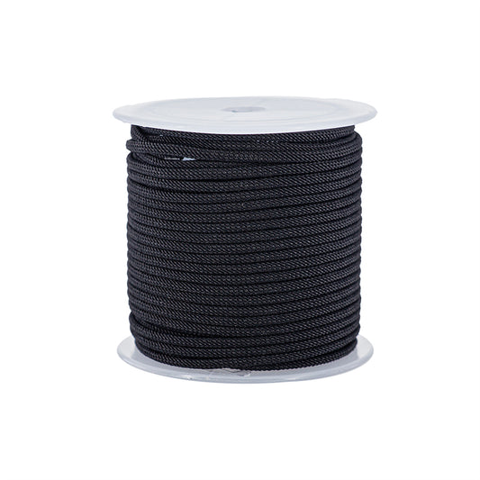 Cordón Poliéster Redondo 2.5mm Negro