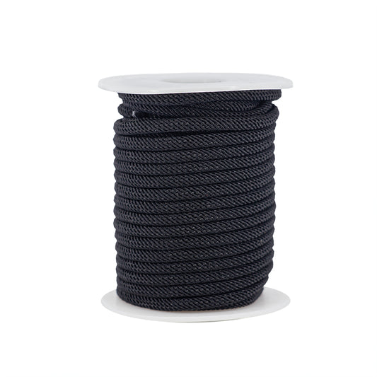 Cordón Poliéster Redondo 4mm Negro