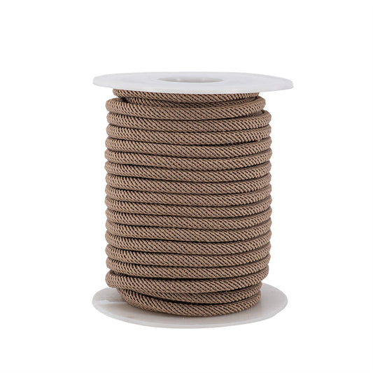 Cordón Poliéster Redondo 4mm Beige
