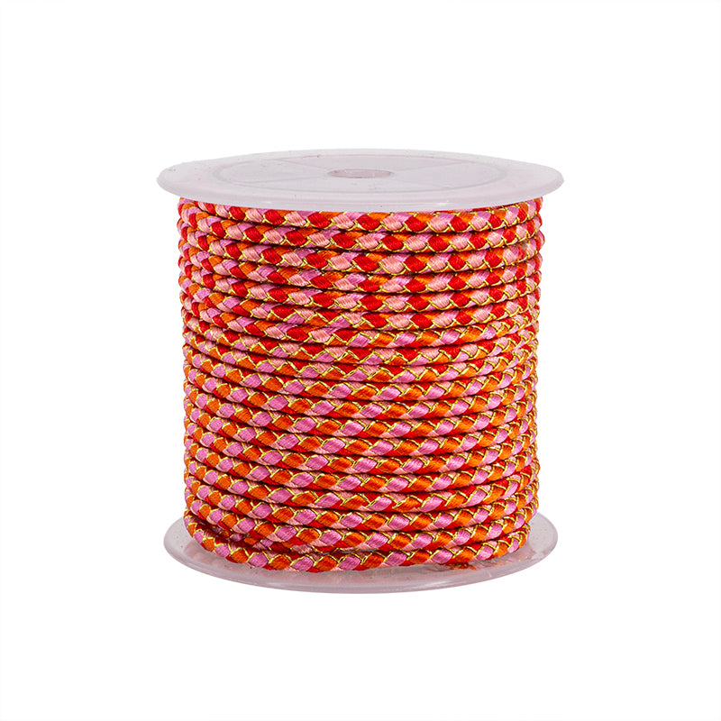 Cordón Poliéster Redondo Trenzado 3mm Multicolor